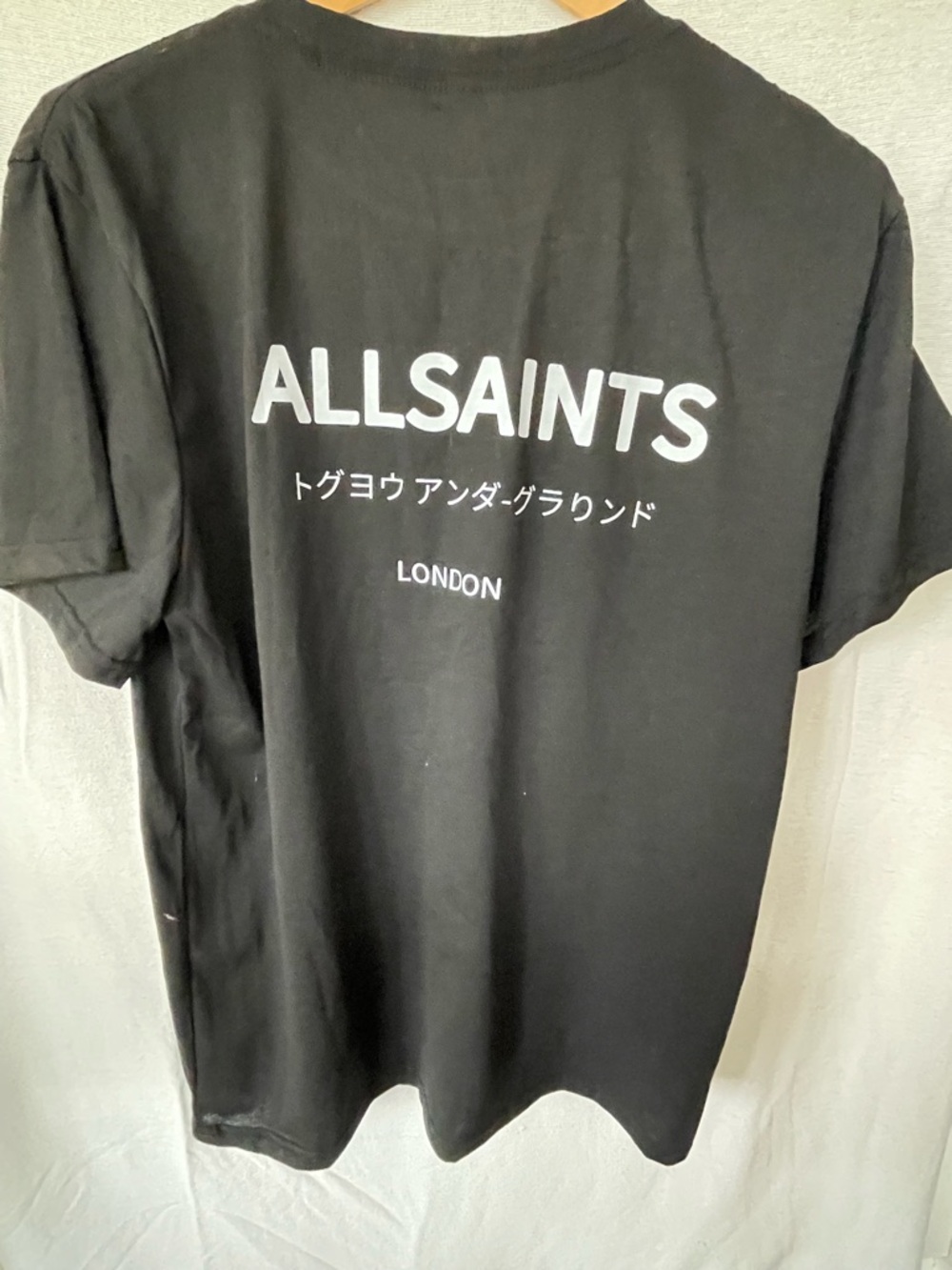 ALLSAINTS TOKYO LONDON black tee NEW Size large